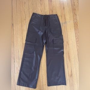 ZARA NEVER WORN LEATHER BROWN PANTS!!!!